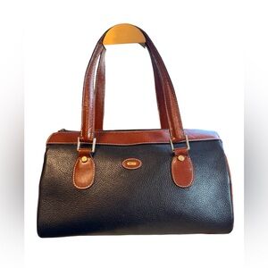 Bally Black and Brown Leather Handbag